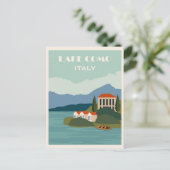 Italien Comer See Vintage Travel Postkarte (Stehend Vorderseite)