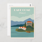 Italien Comer See Vintage Travel Postkarte (Vorne/Hinten)
