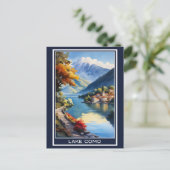 Italien Comer See Vintage Travel Postkarte (Stehend Vorderseite)