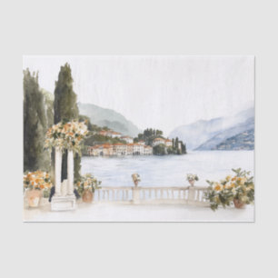 Italien Comer See Wasserfarbe Seidenpapier