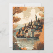 Italien Comer See Zielort Brautparty Einladung (Rückseite)