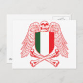 Italien - Crossbones Postkarte (Vorne/Hinten)