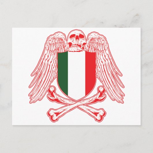 Italien - Crossbones Postkarte (Vorderseite)
