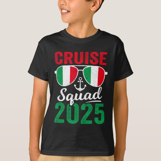 Italien Cruise Squad 2025 Sommerferien Matching F T-Shirt (Vorderseite)