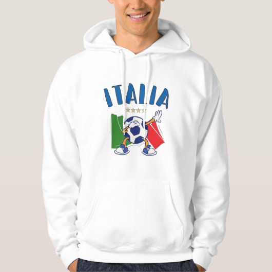 Italien - Dabbing Fußball-Flagge - 4 Sterne Hoodie (Vorderseite)