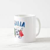 Italien - Dabbing Fußball-Flagge - 4 Sterne Kaffeetasse (VorderseiteRechts)