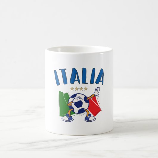 Italien - Dabbing Fußball-Flagge - 4 Sterne Kaffeetasse (Mittel)