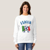 Italien - Dabbing Fußball-Flagge - 4 Sterne Sweatshirt (Vorne ganz)