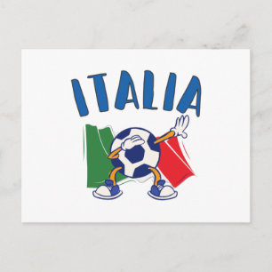 Italien Dabbing Fußball Flagge Postkarte