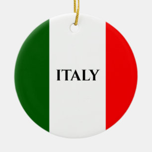 Italien - Design-Ornament für italienische Flaggen Keramik Ornament