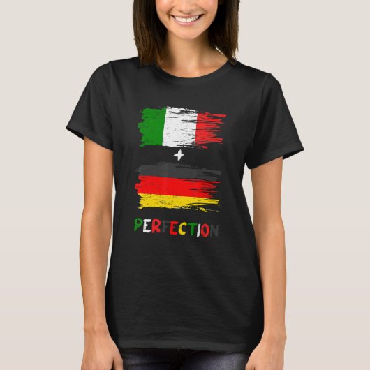 Italien Deutschland Italienische Flagge Perfektion T-Shirt (Vorderseite)