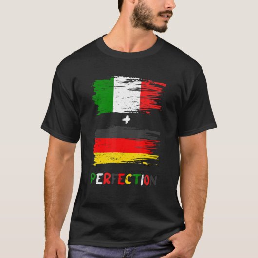 Italien Deutschland Italienische Flagge Perfektion T-Shirt (Vorderseite)
