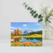 Italien Dolomiten Alpen Wasserfarbenreise Postkarte (Stehend Vorderseite)