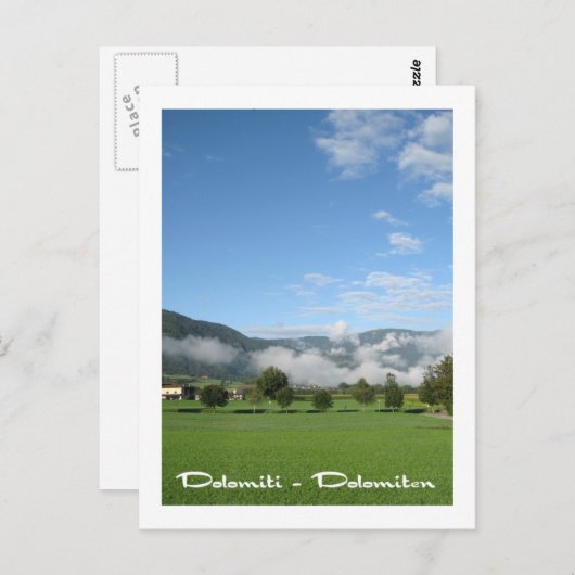 Italien, Dolomiten Postkarte (Vorne/Hinten)