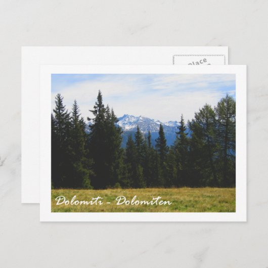 Italien, Dolomiten Postkarte (Vorne/Hinten)