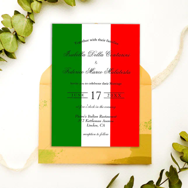 Italien Einladung zur Hochzeit Zazzle.de