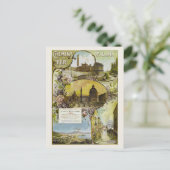 Italien Eisenbahn Vintage Poster Postkarte (Stehend Vorderseite)