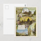 Italien Eisenbahn Vintage Poster Postkarte (Vorne/Hinten)