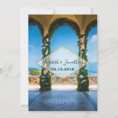 Italien Elegantes Gold Blue Green Brautparty Einladung (Rückseite)