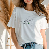 Italien | Elegantes Script-Shirt für Frauen T-Shirt