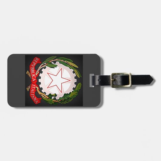 Italien Emblem Dark Gepäckanhänger (Vorderseite horizontal)