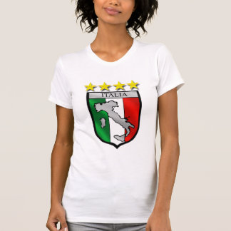 Italien-Emblem-Fußball-Welt verficht Abzeichen T-Shirt