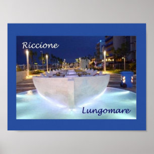 Italien - Emilia Romagna - Riccione - Küste - Poster