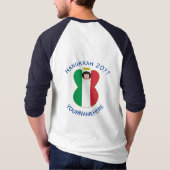 Italien Engel Hanukkah Flagge Personalisieren Lang T-Shirt (Rückseite)