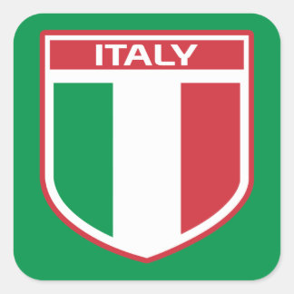 Italien - Entwurf für eine Flagge/ein Abzeichen Quadratischer Aufkleber