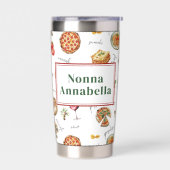 Italien Essen Spaß Chef Bunt Thermobecher (Links)