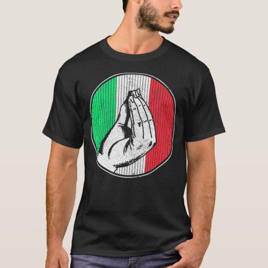 Italien Fan So Fan Fan Funny Hand Gesture T-Shirt (Vorderseite)