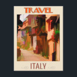 Italien Farbenfrohe Häuser Vintage Reise Postkarte<br><div class="desc">Italien Farbenfrohe Häuser Vintage Reise Postkarte</div>