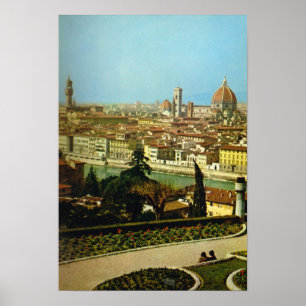 Italien, Firenze, Panorama der Stadt Poster
