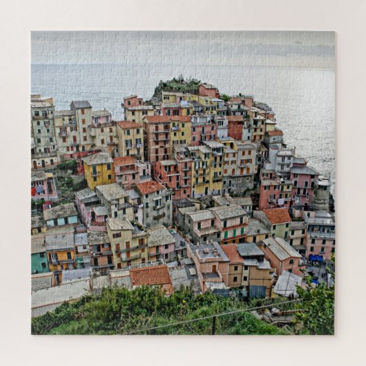 Italien Fischerdorf - Manarola - 20x20 - 676 pc Puzzle (Vertikal)
