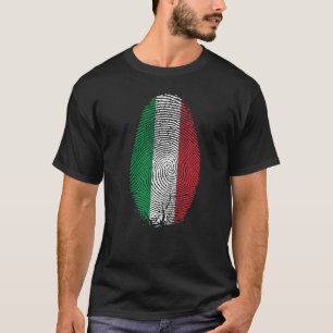 Italien Flag Fingerprint Es ist in meinem DNA-Gesc T-Shirt