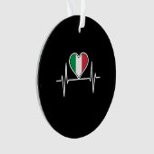 Italien - Flag Heartbeat Ornament (Vorderseite)