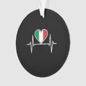 Italien - Flag Heartbeat Ornament (Vorderseite)