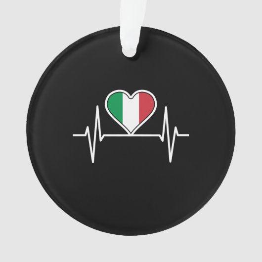 Italien - Flag Heartbeat Ornament (Vorderseite)