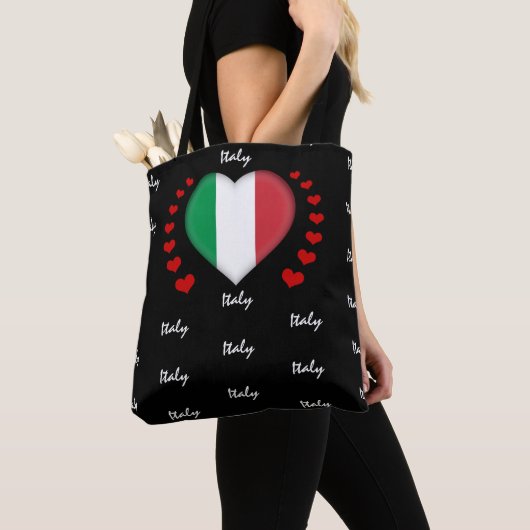Italien Flag & Herz Italienische Flagge Mode / Spo Tasche (Von Nahem)