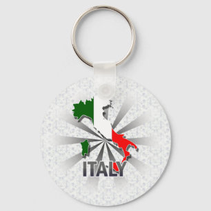 Italien Flag Karte 2.0 Schlüsselanhänger