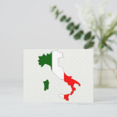Italien - Flag-Karte Postkarte (Stehend Vorderseite)