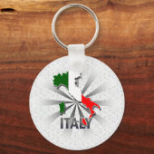 Italien Flag Map 2.0 Schlüsselanhänger (Vorderseite)