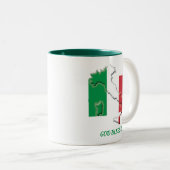 ITALIEN FLAG MAP-Skript individuell angepasst Zweifarbige Tasse (VorderseiteRechts)