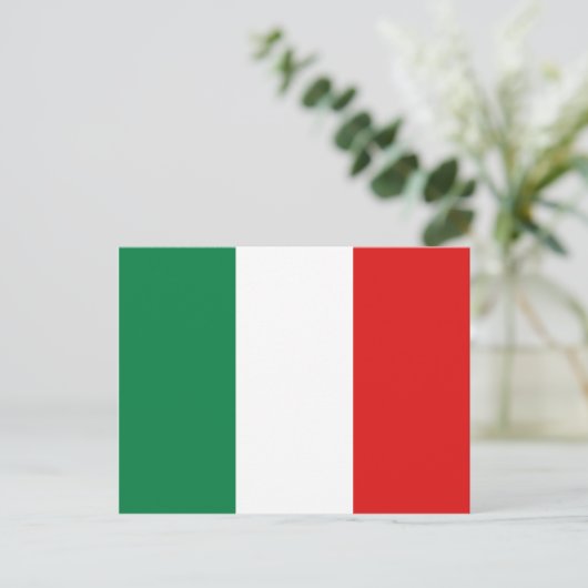 Italien Flag Postkarte (Stehend Vorderseite)