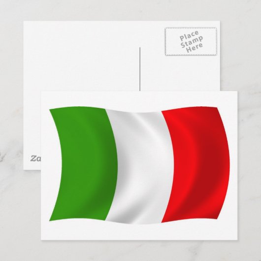 Italien Flag Postkarte (Vorne/Hinten)