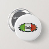 Italien-Flagge 1 Button (Vorne & Hinten)