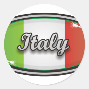 Italien - Flagge 1 Runder Aufkleber