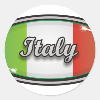 Italien - Flagge 1 Runder Aufkleber