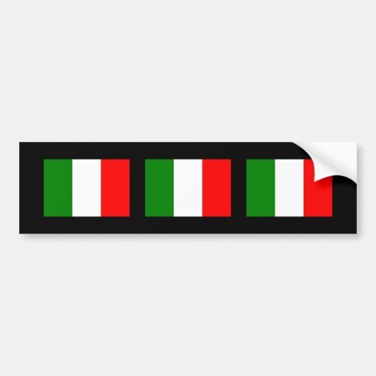 Italien-Flagge Autoaufkleber (Vorne)