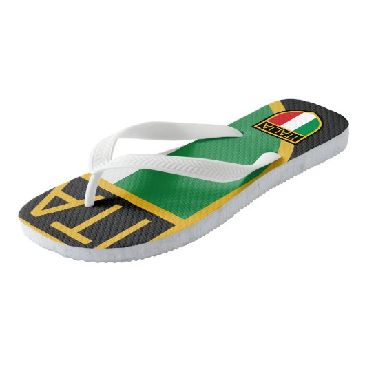 Italien-Flagge Badesandalen (Schrägansicht)